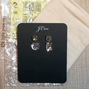 NIB J.Crew Austrian Crystal "Jeanie Jr" Earrings